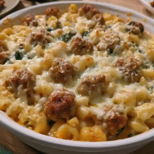 Oven-baked wedding soup pasta