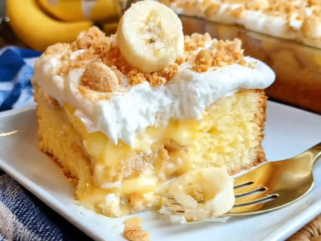 Banana Pudding Poke Cake