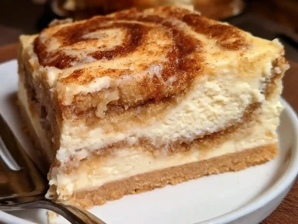 Blender Cinnamon Roll Cheesecake
