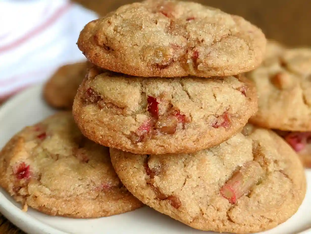 Brown Sugar Rhubarb Cookies