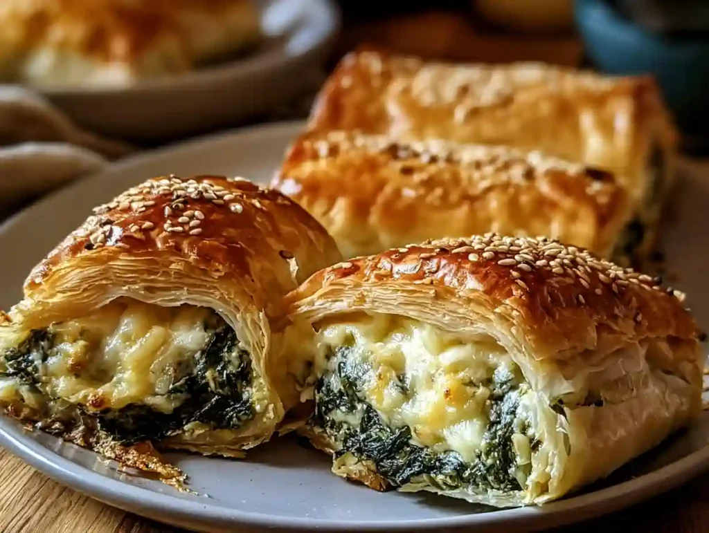 Cheese and Spinach Stuffed Pastry