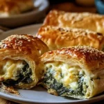 Cheese and Spinach Stuffed Pastry