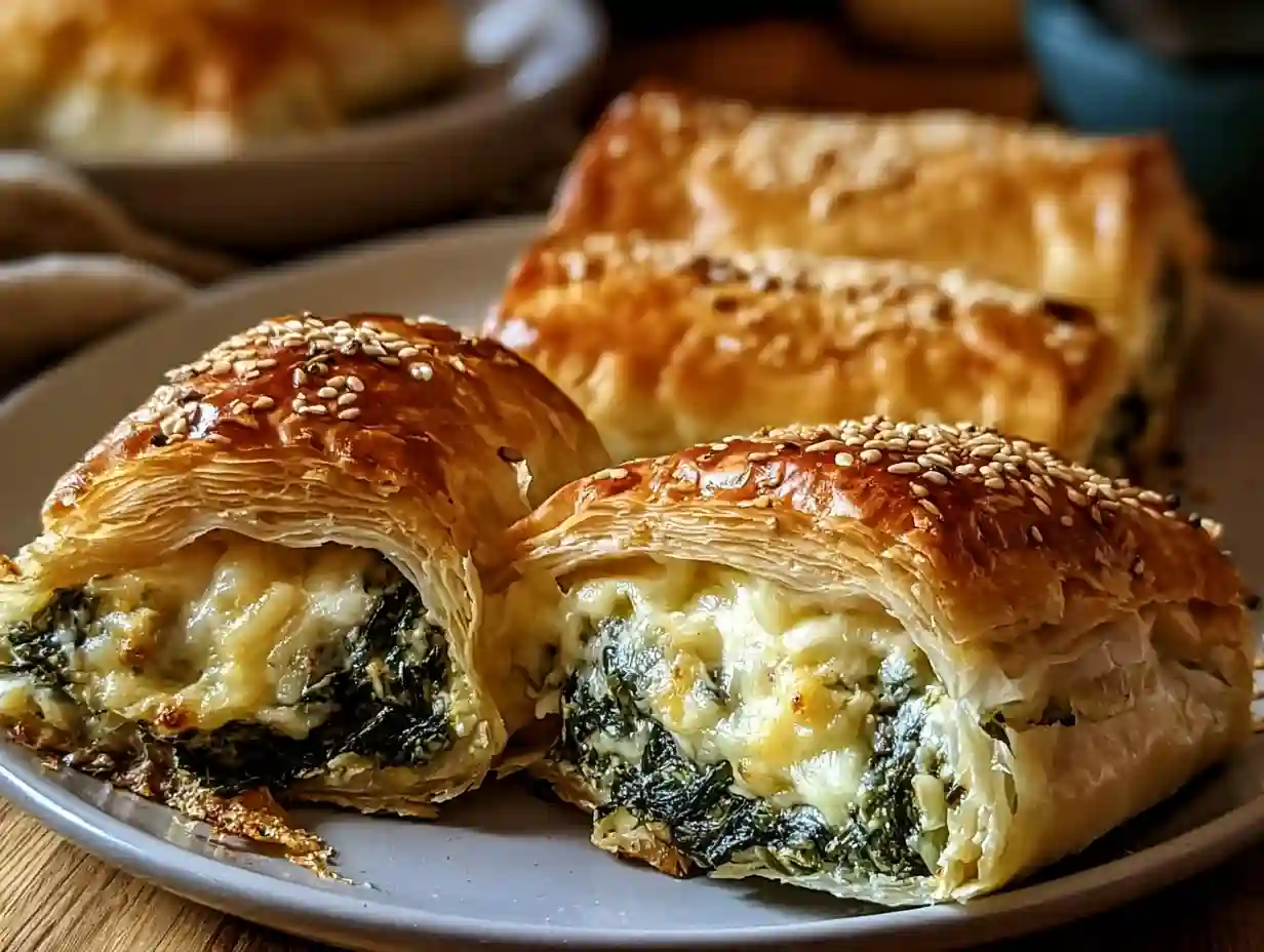 Cheese and Spinach Stuffed Pastry
