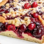 Cherry Vanilla Shortbread Tart