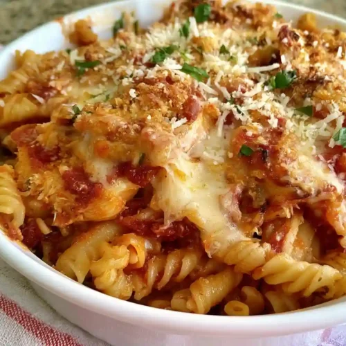 Chicken Parmesan & Pasta Casserole