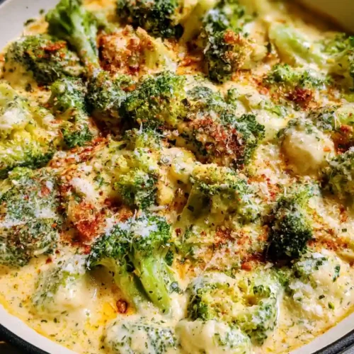 Creamy Garlic Parmesan Broccoli Recipe