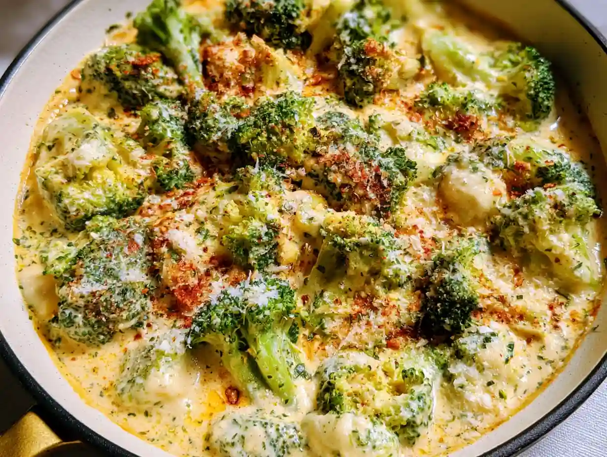 Creamy Garlic Parmesan Broccoli Recipe