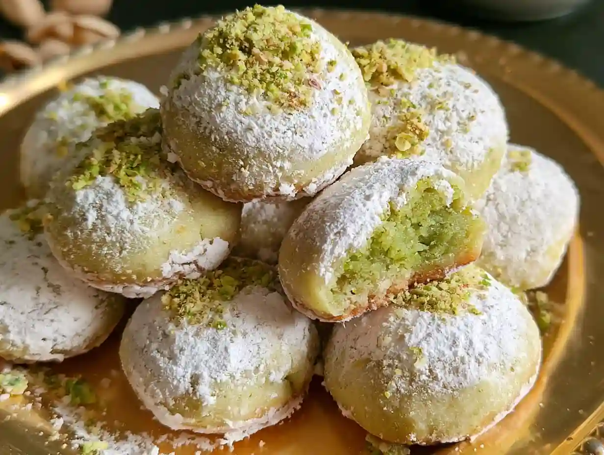 Homemade Pistachio Wedding Cookies