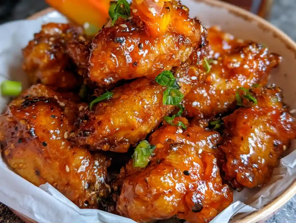 Hot Honey Peach Wings