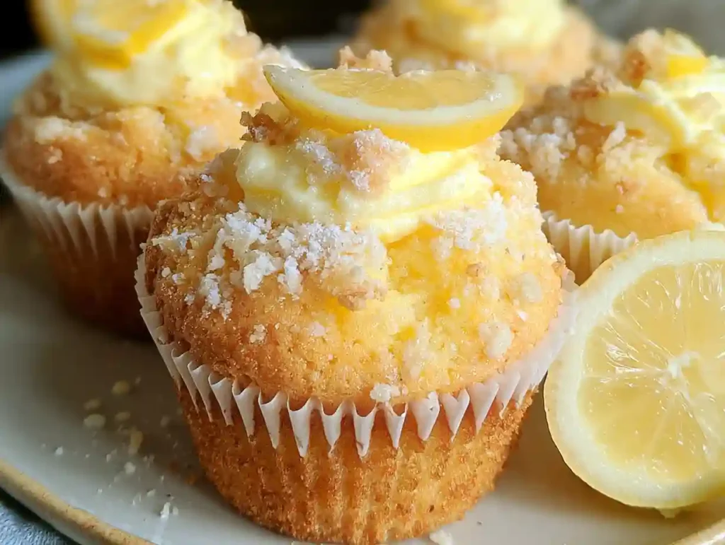 Lemon Muffins with Cream Cheese Filling