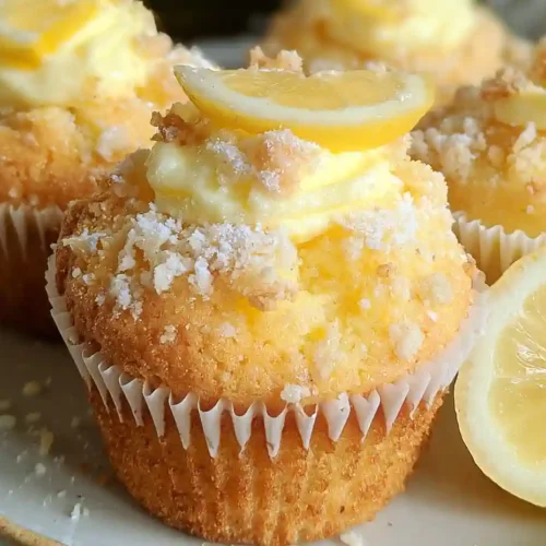 Lemon Muffins with Cream Cheese Filling