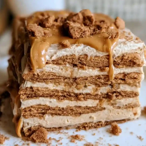 No-Bake Cookie Butter Icebox Cake