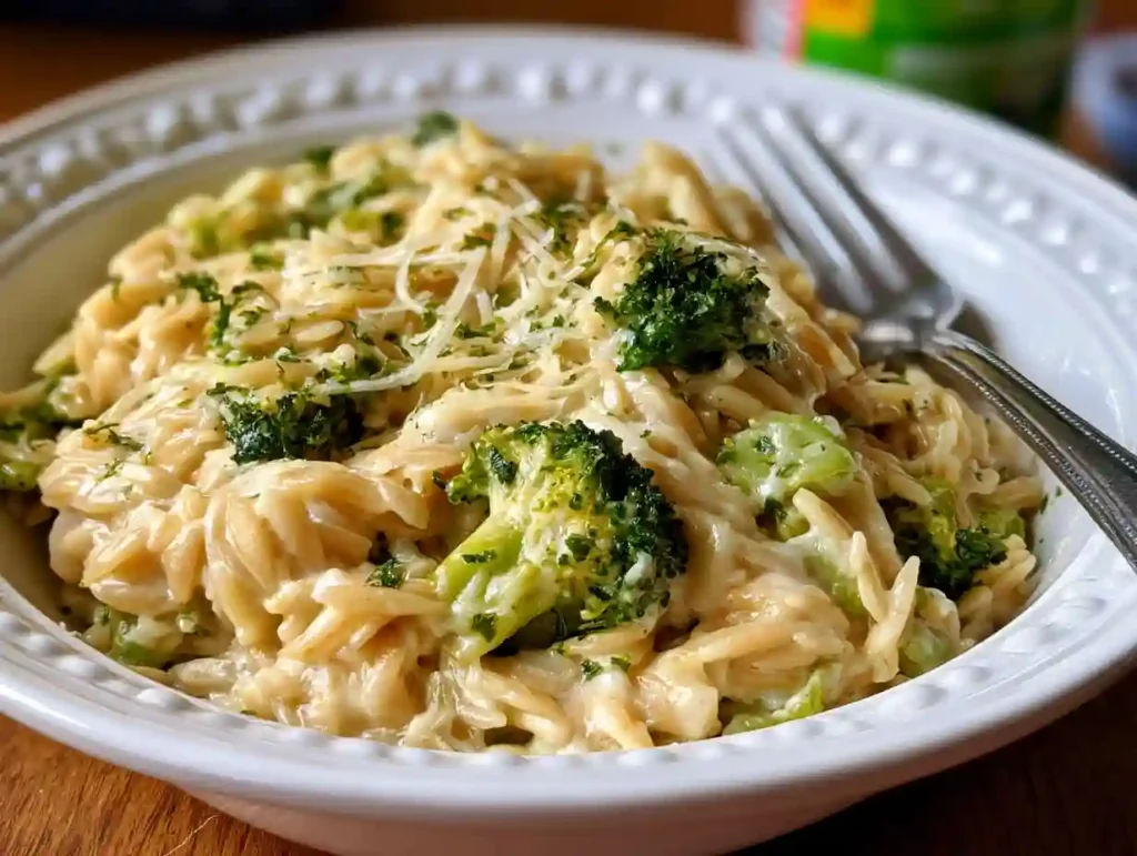One Pot Broccoli Cheese Orzo