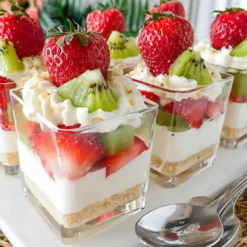 Pastel de queso Fresa-Kiwi sin horno