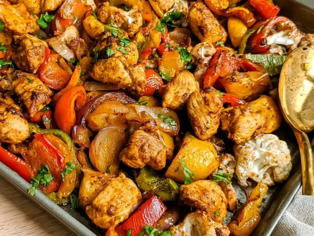 Sheet Pan Shawarma Chicken and Veggies