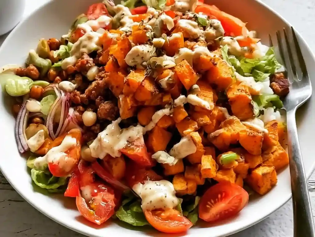 Sweet Potato Burger Bowl